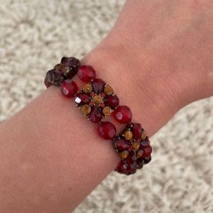 Red beaded bracelet
